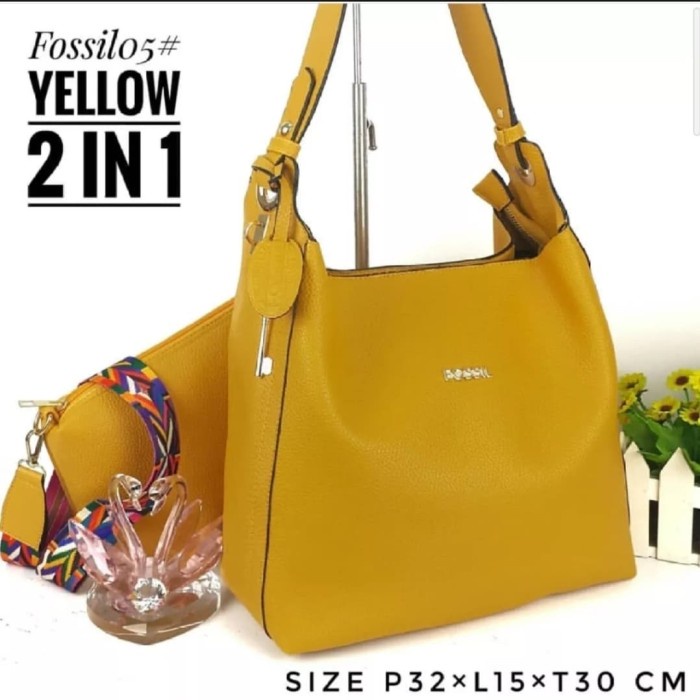 TAS SELEMPANG fosil nada Kuning TRANDY P1G8 TERBARU BERKUALITAS PROMO KEKINIAN TERLARIS MURAH WANITA