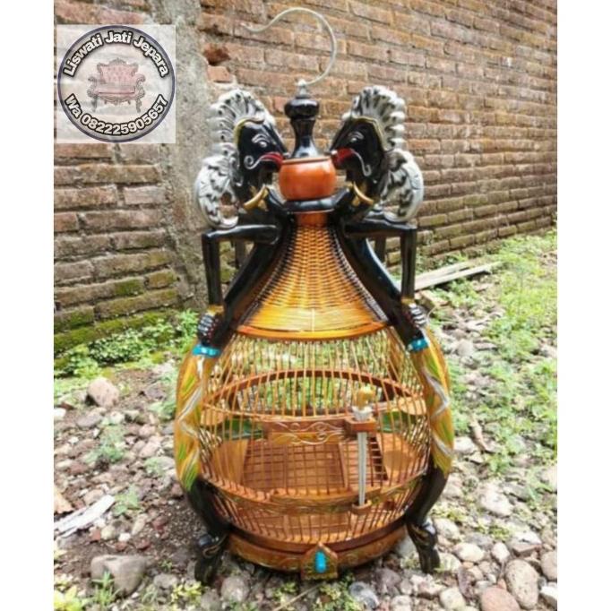 <<<<<] kurungan perkutut ukir semar