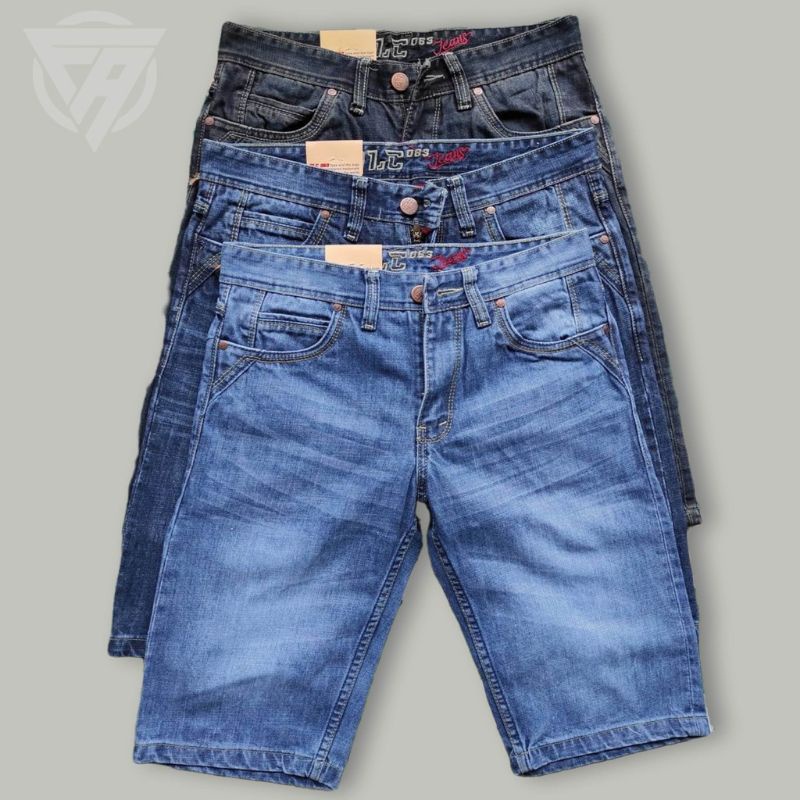 Celana Pendek Lepis Jeans Pria Model Reguler Non Street Merk Cardenal B-Hanz Premium Original Celana Pendek Jeans Denim Standar Sampai Bawah Lutut Tebal Ukuran Standar dan Jumbo 3/4 Setengah Tiang 27 28 29 30 31 32 33 34 35 36 37 38