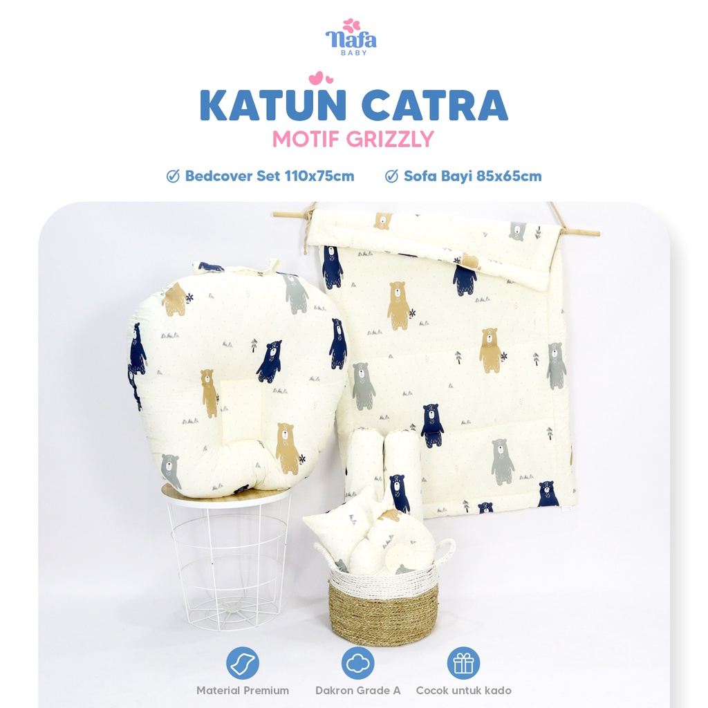 NAFA BABY - PAKET BUNDLING | Bedcover Baby Set  + Sofa Baby | Alas Tidur Perlengkapan Bayi EMPUK