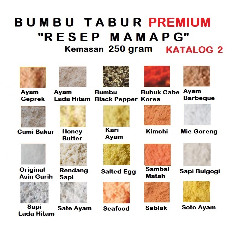 250 gr Bumbu Tabur Premium Bubuk Tabur Bumbu Keripik Kentang Lidi Ayam Makaroni Jamur Tahu Penyedap Rasa