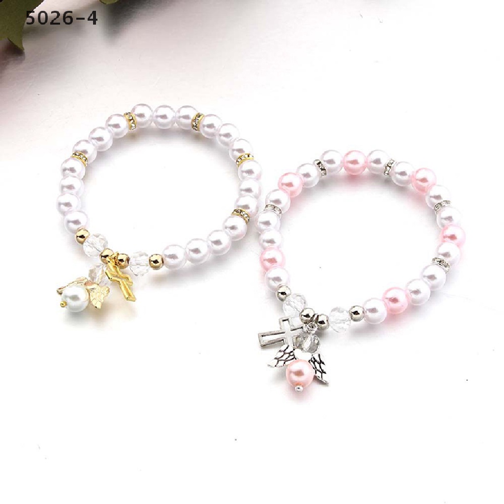 5026-4 Baby Shower Favor Christening Bracelet Angel Baby Shower Girl Boy Baptism Gift 5026-4