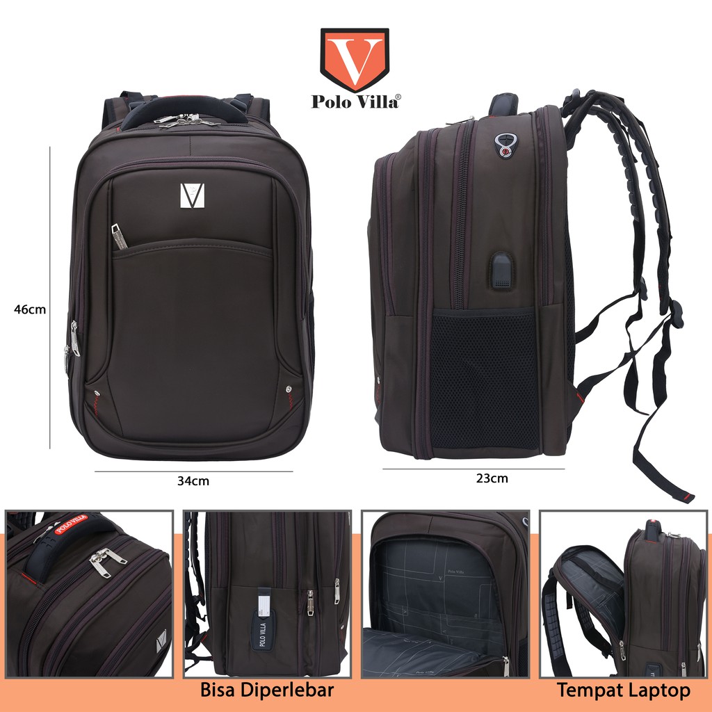 (RF) Tas Pria Polo Villa Royal Brachiation 18005 - 35 Liter - 4 Warna Ransel Fashion