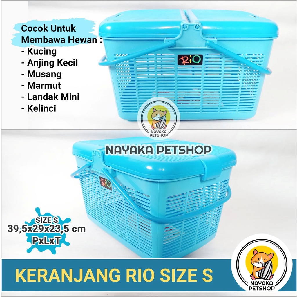 Size S Keranjang Rio Kucing Pengganti Pet Carrier Kitten Pet Cargo Kelinci Musang Hewan