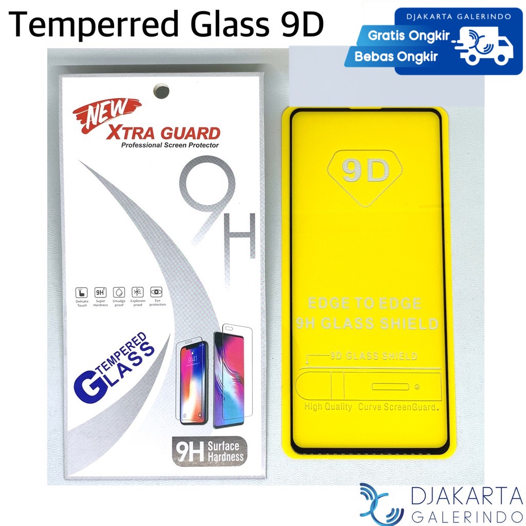 Premium Temperred Glass 9D Full Cover Semua Tipe