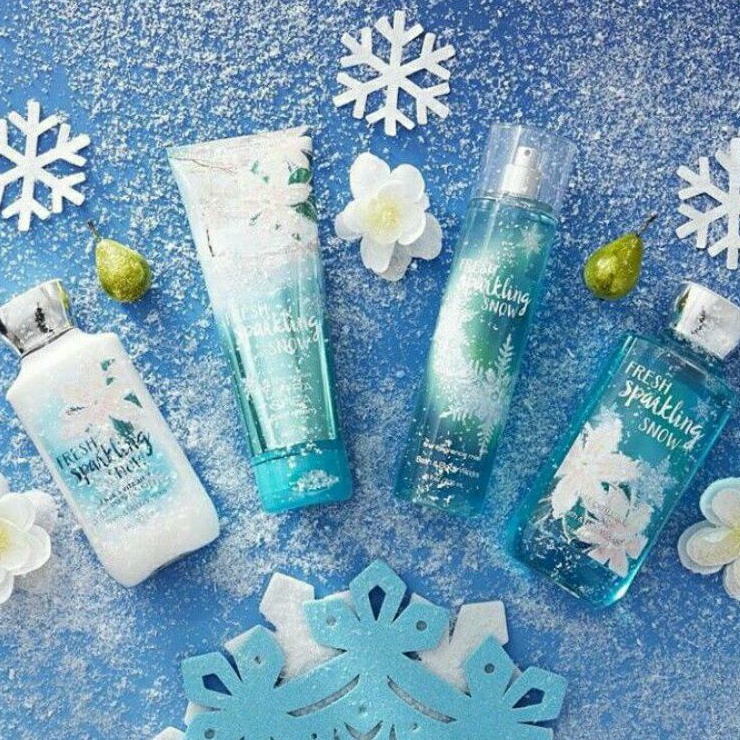 BATH AND BODY WORKS BBW FRESH SPARKLING SNOW SERIES MIST LOTION SHOWER GEL BODY CREAM HAND CREAM SHOWER GEL BODY CREAM LOTION MIST WASH WALLFLOWER ROOMSPRAY SCENTPORTABLE GENTLE GEL DEEP CLEANSING GENTLE FOAMING CREAMY LUXE