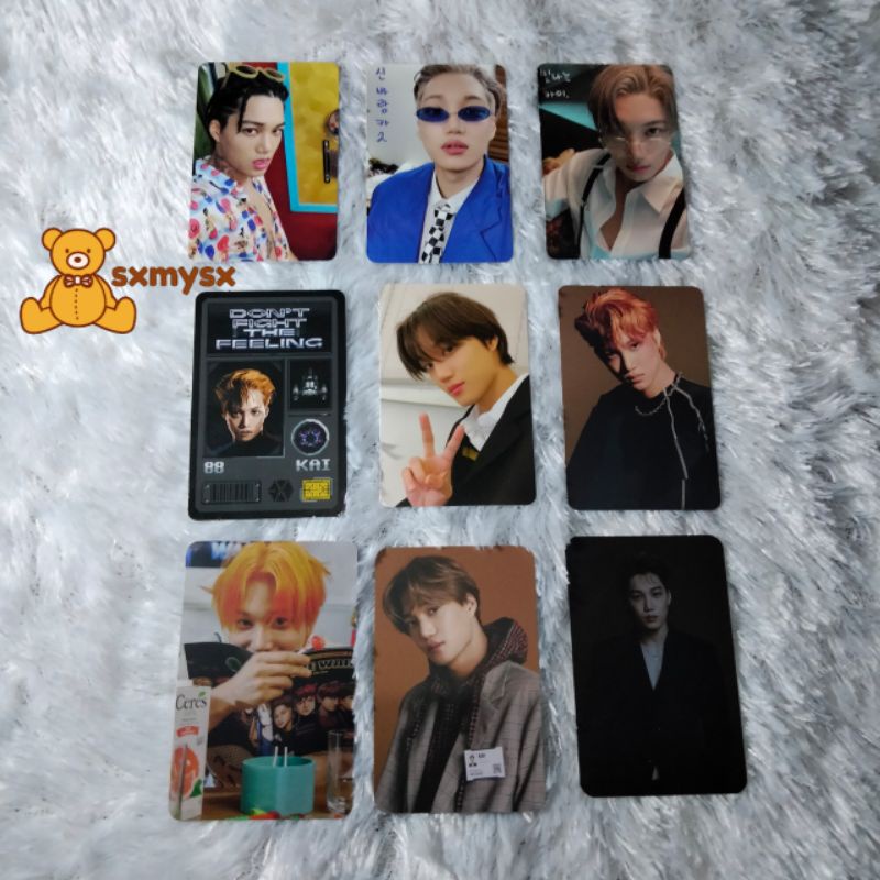 (Cek Desk) Photocard Kai Exo Kai SuperM Kim Jongin All About KAI Peachess Mmmh DFTF Kokobop Season G