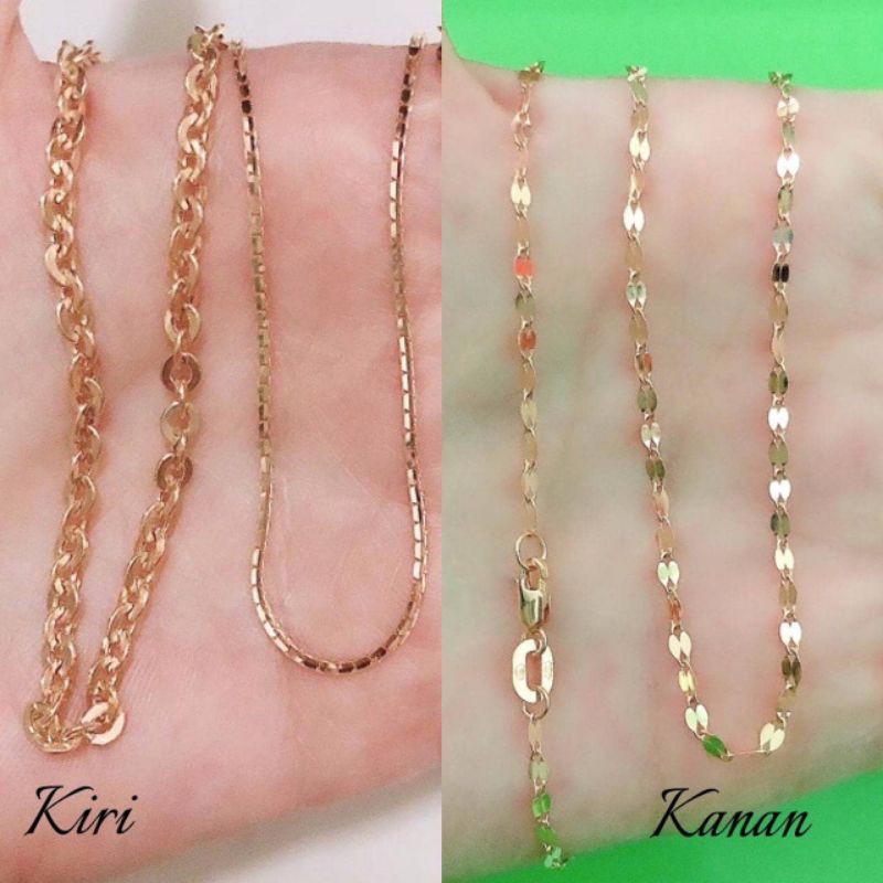 Kalung anak polos fancy dan toscano UBS KH kadar 9K dan 8K