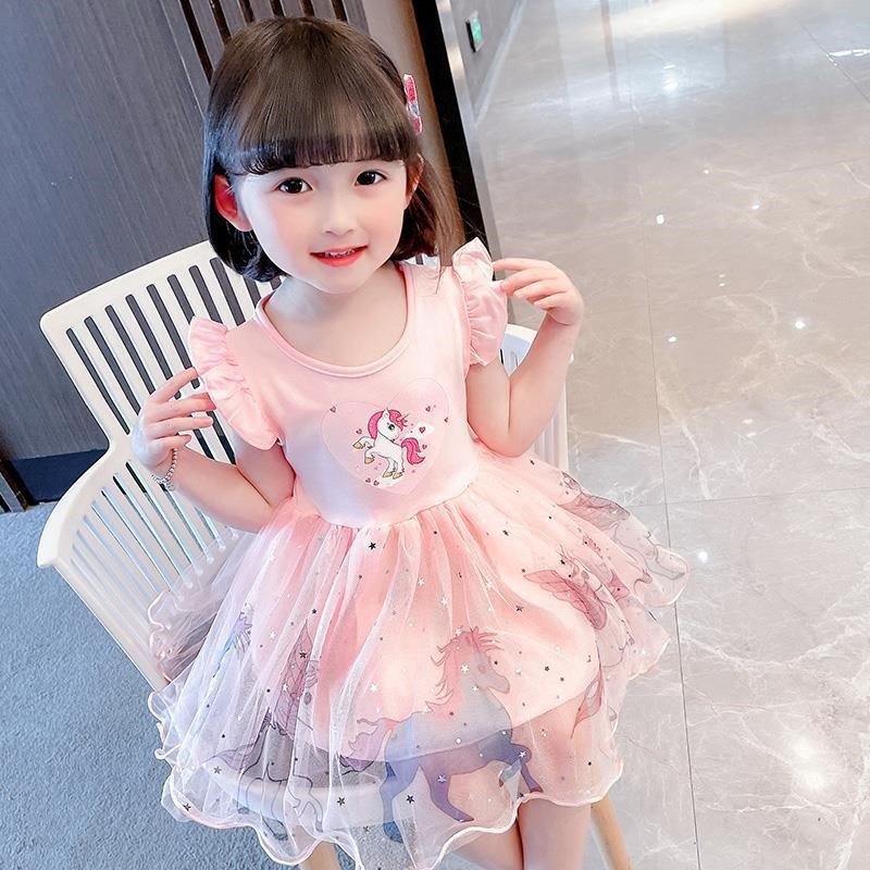 Gaun Dress Tutu Anak Perempuan 1 2 Tahun Bayi Perempuan 0 6 Bulan Unicorn Newborn Pesta Dress Korea - Dres Fashion baby korean Import premium Dress Anak Perempuan  Dress anak tutu mini gaun pesta anak bayi perempuan import GAUN BAYI PESTA-8