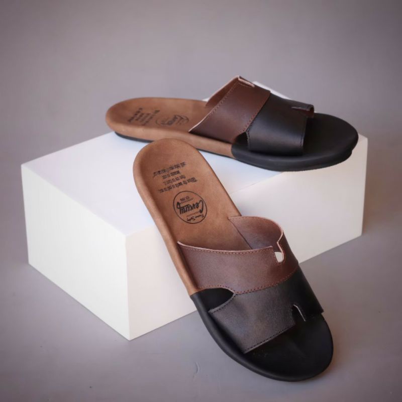 COMBI | Sandal Pria Murah Original Kulit Asli Casual Kerja Formal Santai Harian