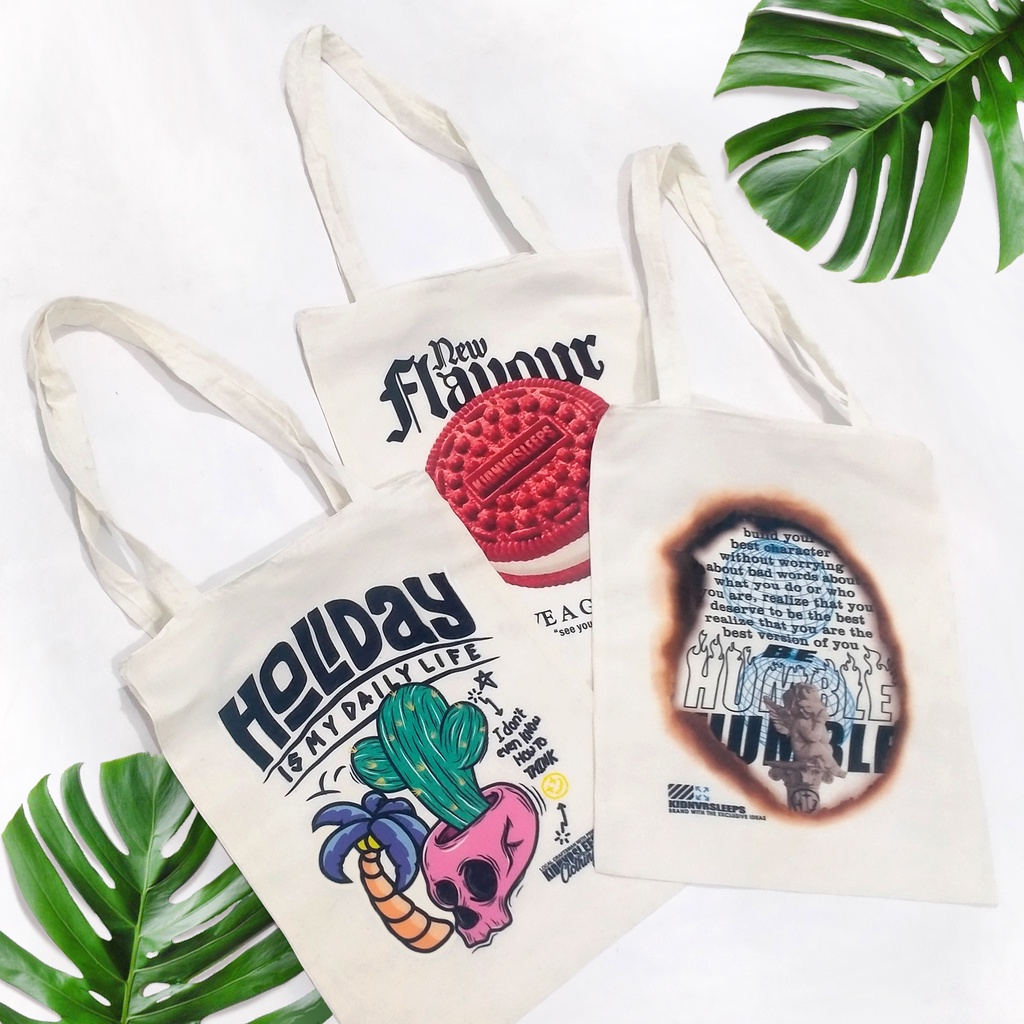 [LIMITED EDITION]ToteBag KANVAS RESLETING Totebag Aesthetic Totebag Hitam