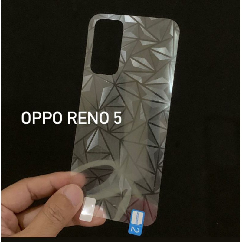 Skin Diamond OPPO RENO 5 Garskin Anti Gores Belakang Handphone Motif Diamond OPPO RENO 5