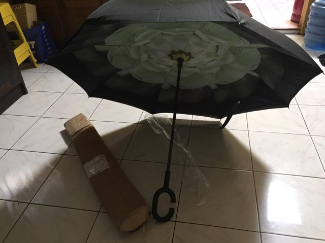 Payung Terbalik Payung Mobil Upside Down Umbrella Kazbrella
