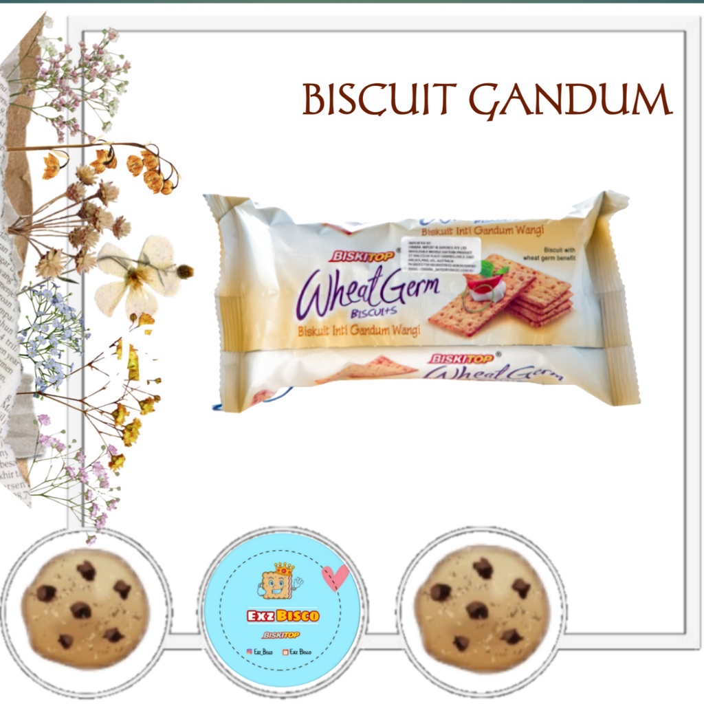 

EXZBISCO - WHEAT GREAM 50g Biskuit Kue Kering Anak Dewasa Enak Renyah Biscuit Rasa Gandum