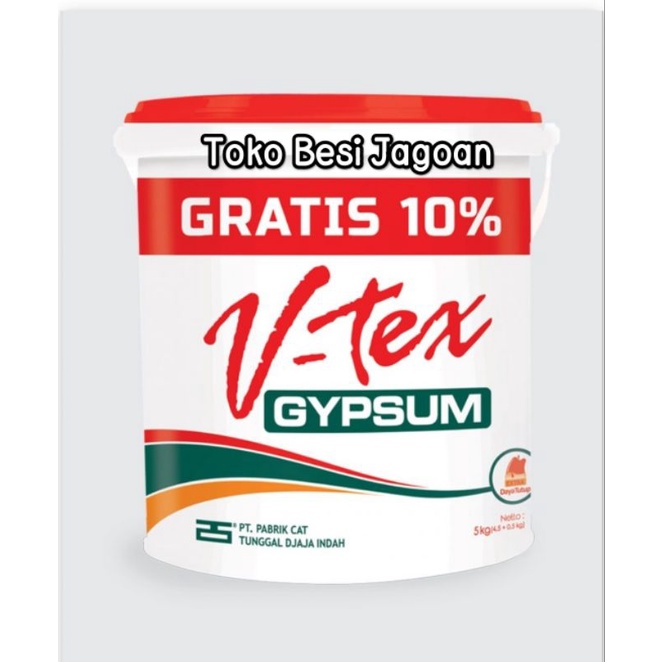 Cat Gypsum V-Tex 5kg dan 24kg - cat plafon putih dan putih metro