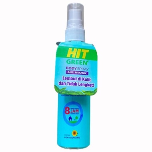 HIT Green Body Spray 100ml Light Sunshine anti nyamuk