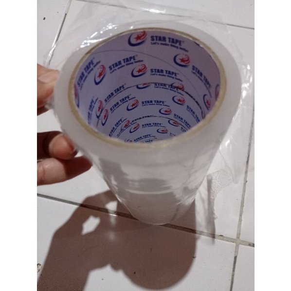 Lakban Packing Goaltape Tanggung Bening Coklat 72yard Murah