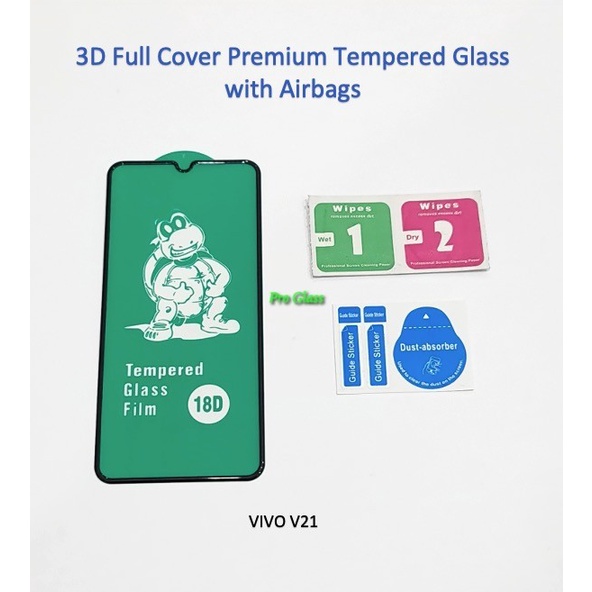 VIVO V21 18D AirBag Full Cover Premium Tempered Glass