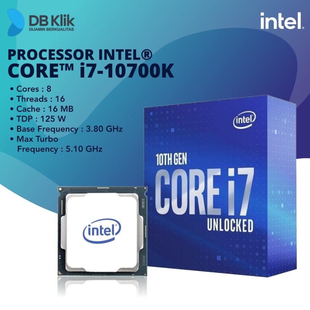 Processor Intel Core I7-10700K Box - Intel Core I7 10700K