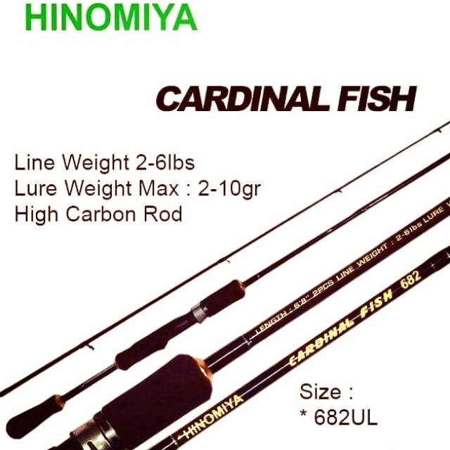 Stik Joran Hinomiya Cardinal Fish 682 UL High Carbon Rod