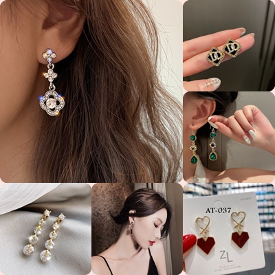 [ORGM] Anting fashion korea motif batu juntai manik 023-042