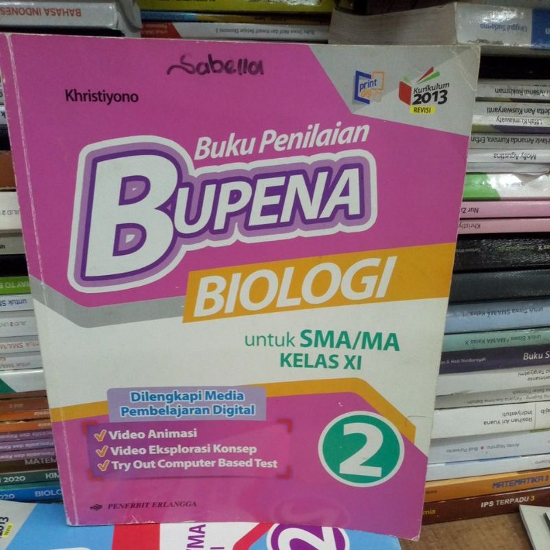 Bupena biologi untuk SMA kelas 11 Erlangga original bekas