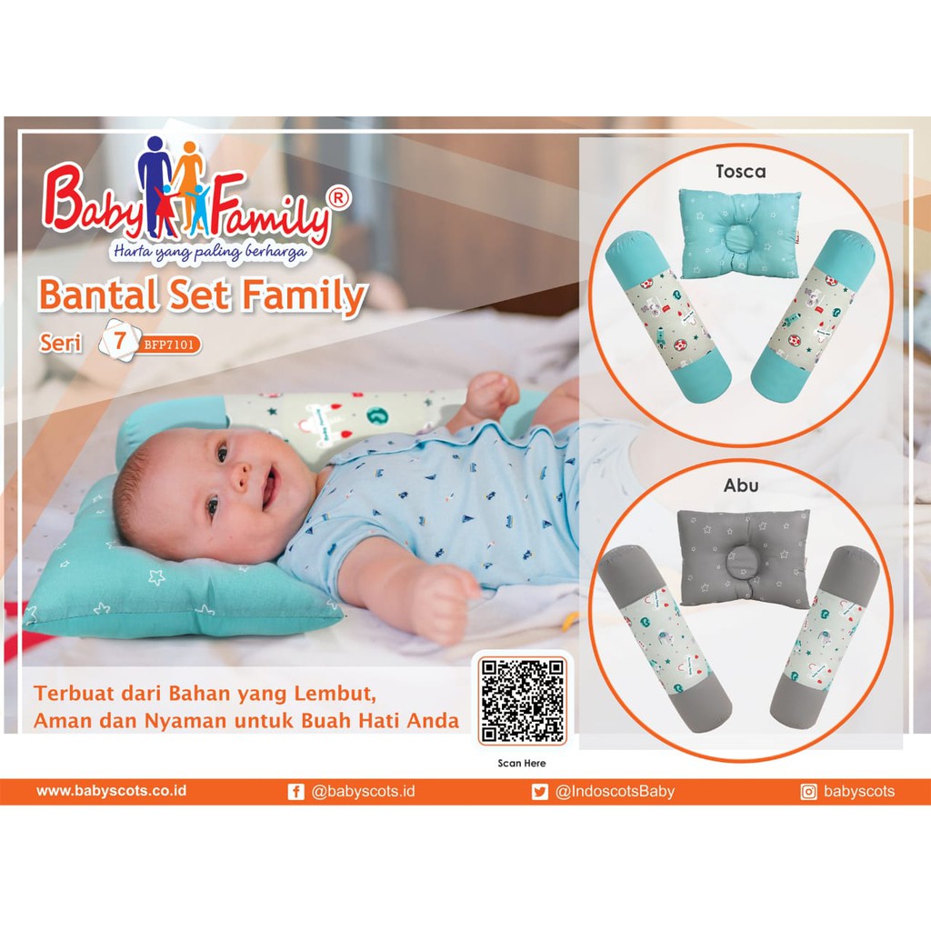 Baby Scots Bantal &amp; Guling Bayi Set Motif Anak