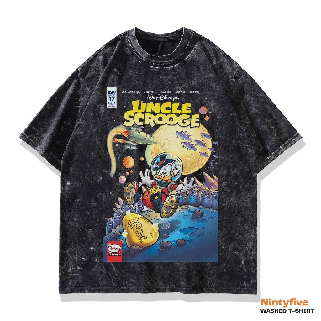 T shirt Cartoon Disney Uncle Scrooge Washed Oversize | Kaos Scrooge McDuck Oversized