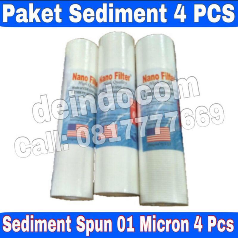 Paket Sediment Spun 01 Micron Nano Filter. Filter No. 1 RO Sedimen 0.1