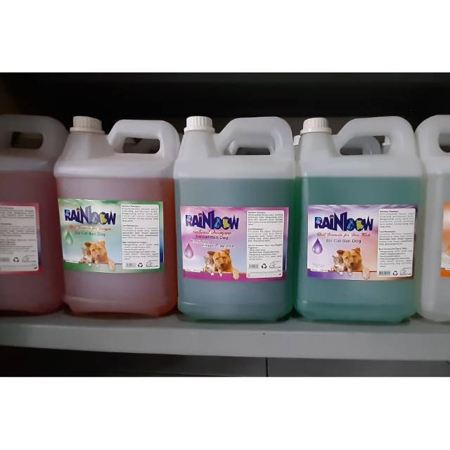 RAINBOW NATURAL SHAMPO 5 liter untuk anjing dan kucing