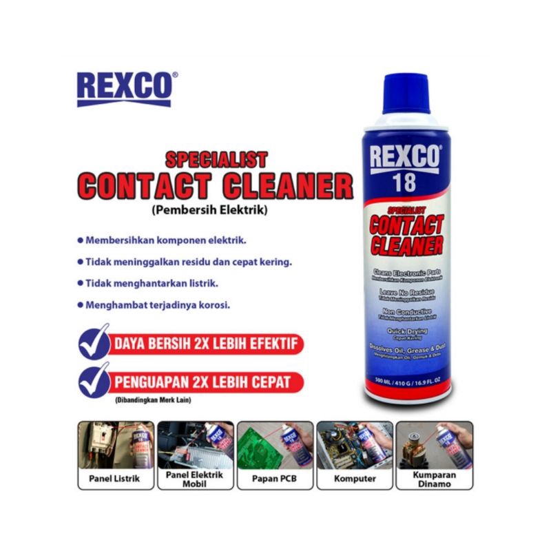 Contact cleaner pembersih komponen elektronik REXCO 18 220ml