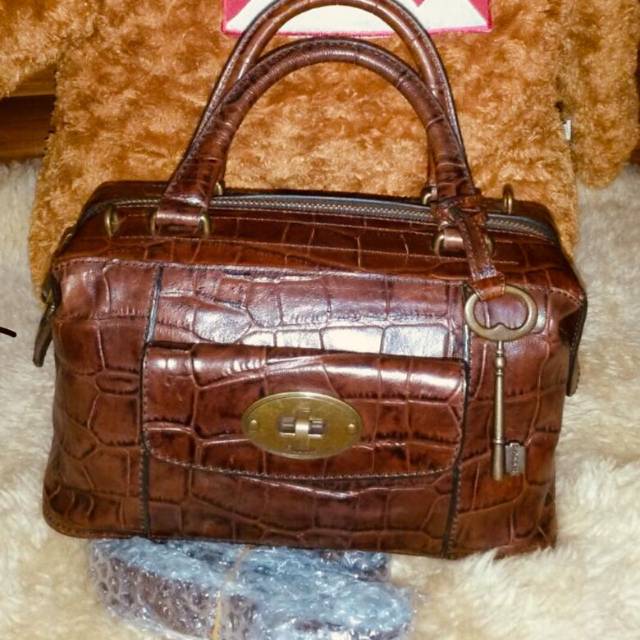 Fossil Vrv Box Croco, preloved Vgc, complete Key and LS