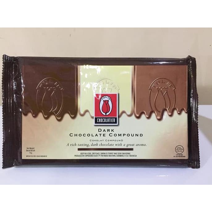 

Cokelat Tulip Dark Chocolate Compound Coklat Batang 200gr Repack