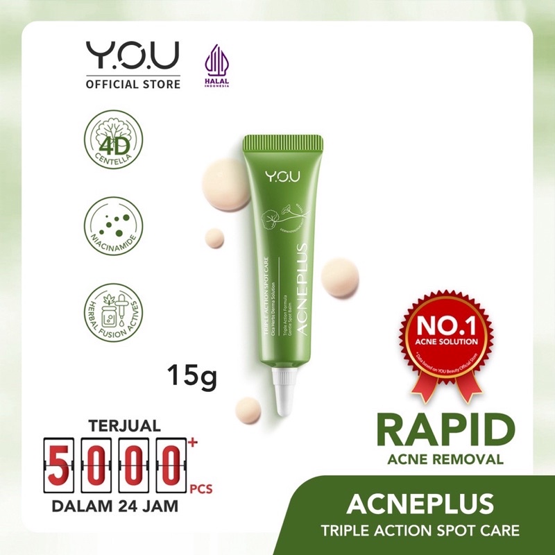 YOU AcnePlus Triple Action Spot Care 15 gr / Acne Spot You / You Acne ( YOU MAKEUPS OFFICIAL STORE )