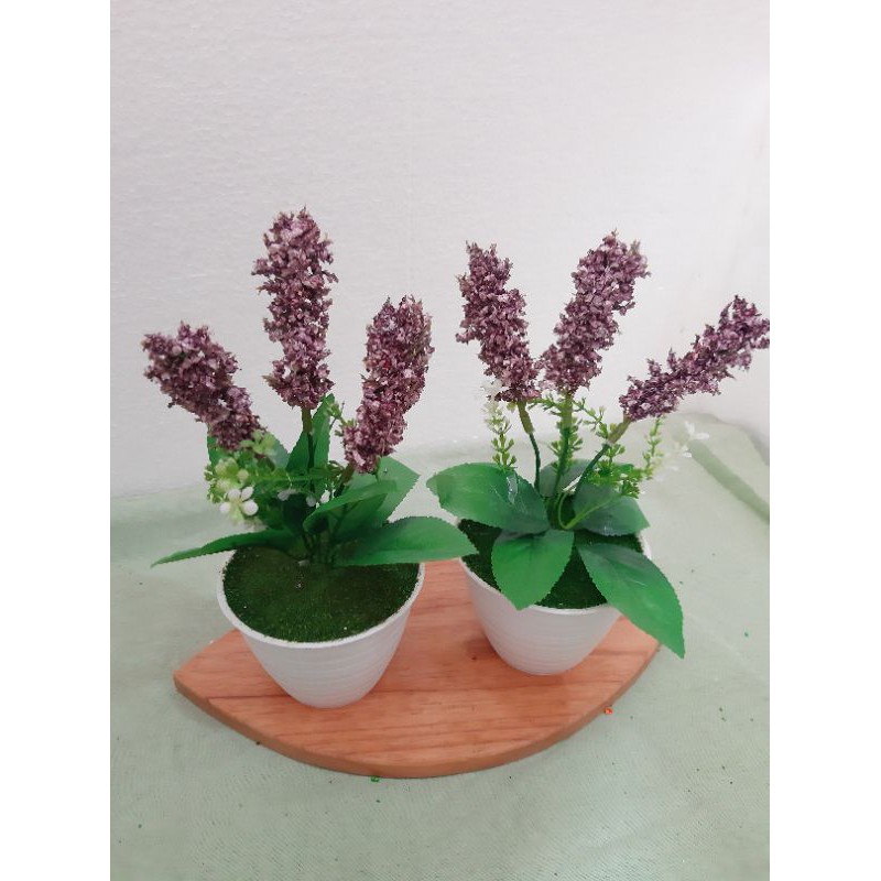 rangkaian bunga lavender bunga artificial bunga meja bunga hias dekorasi pot bunga-7