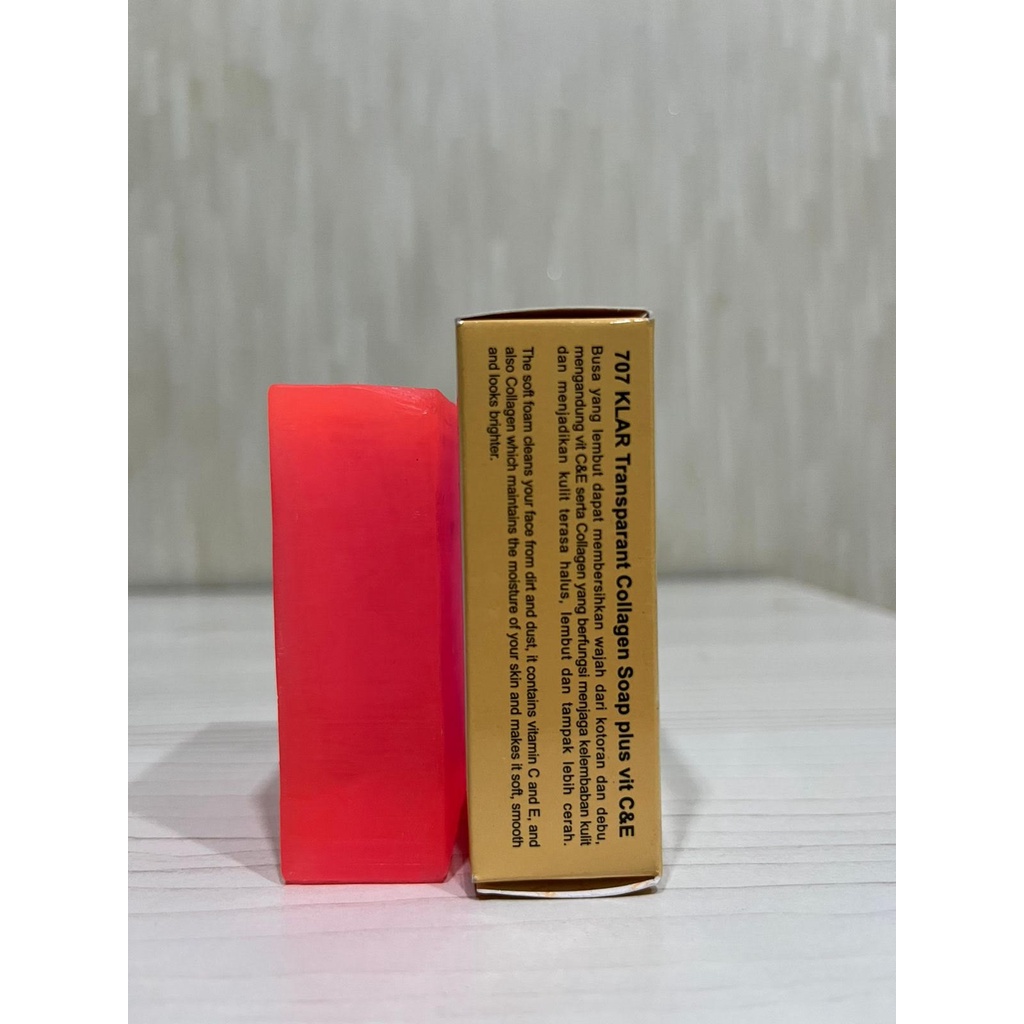 Sabun Collagen KLAR 707 Collagen Soap Original Vit C &amp; E BPOM Sabun Kolagen Muka Glowing Memutihkan Wajah