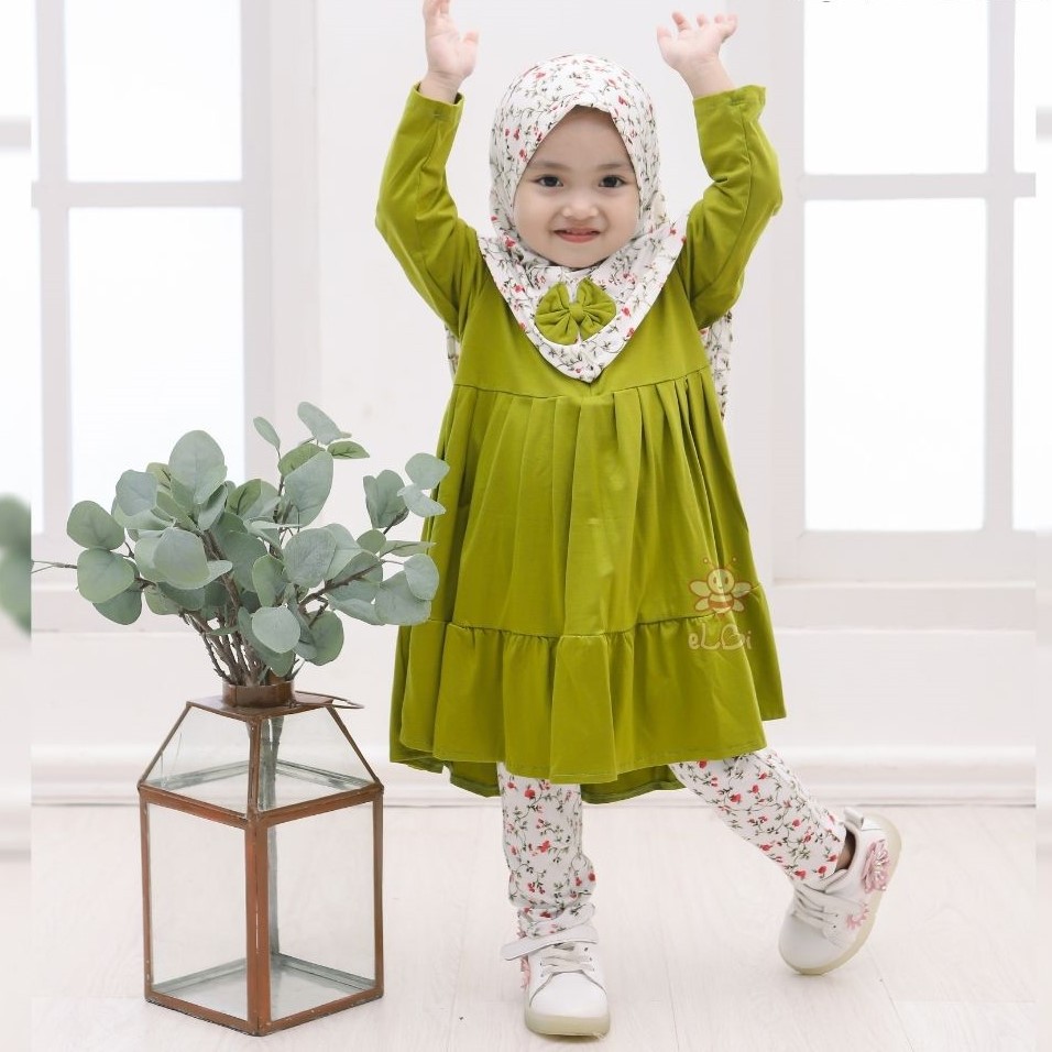 Baju Muslim Anak Perempuan 1-6 Tahun Nayla / Baju Gamis Anak Perempuan / Baju Muslim Anak Rayon