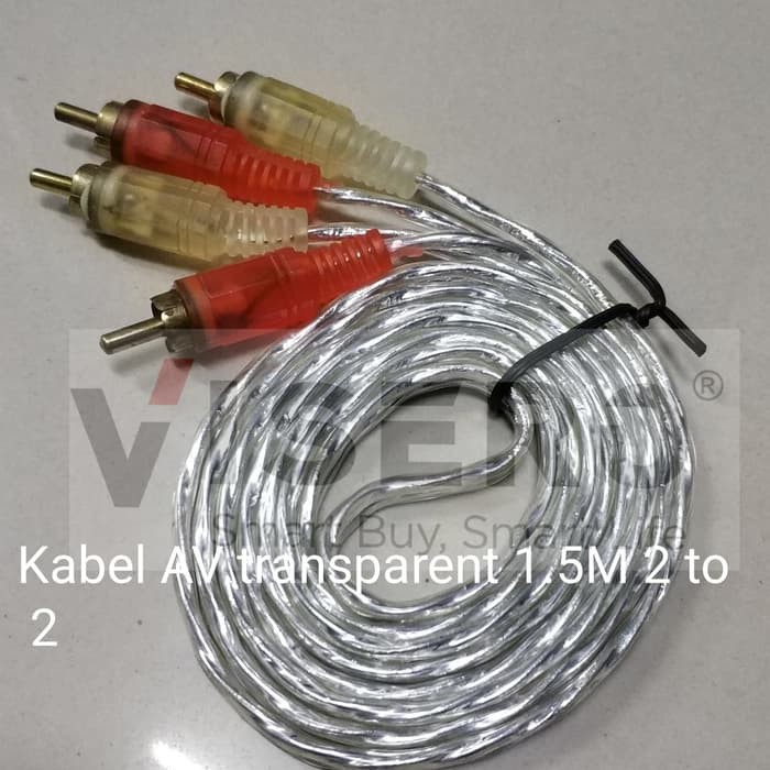 Cable RCA/Kabel RCA/Cable AV/Kabel AV Transparan 1.5M Jack 2To2 Visero