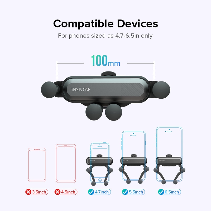 360 ° Rotatable Universal Car Mobile Phone Holder/Dudukan Ponsel Yang Dipasang Ventilasi Udara Multifungsi/In Car Smartphone Stand/In Car Penjepit Otomatis Phone Holder