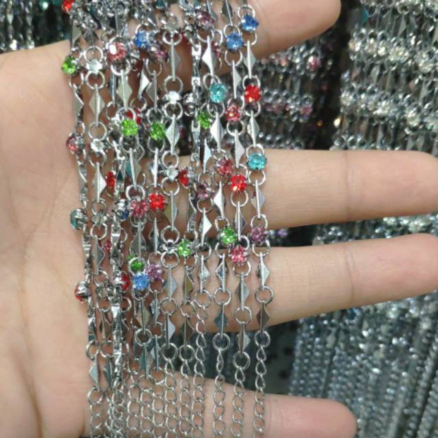 Gelang tangan kristal mewah wanita isi 12pcs