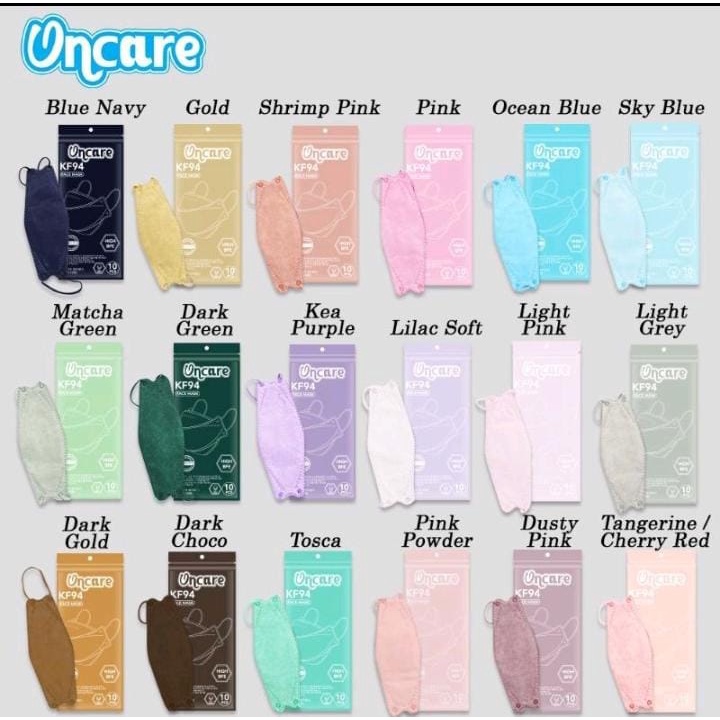 Masker / masker kf94 oncare / masker oncare / warna 1 pack isi 10 pcs
