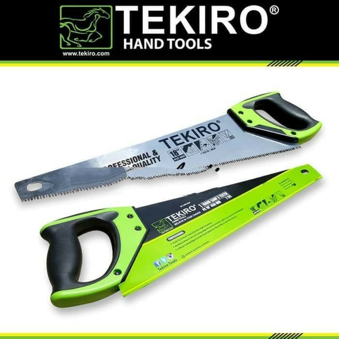 Gergaji Tangan Gagang TPR 3 Mata 20&quot; Tekiro / Handsaw Three Teeth