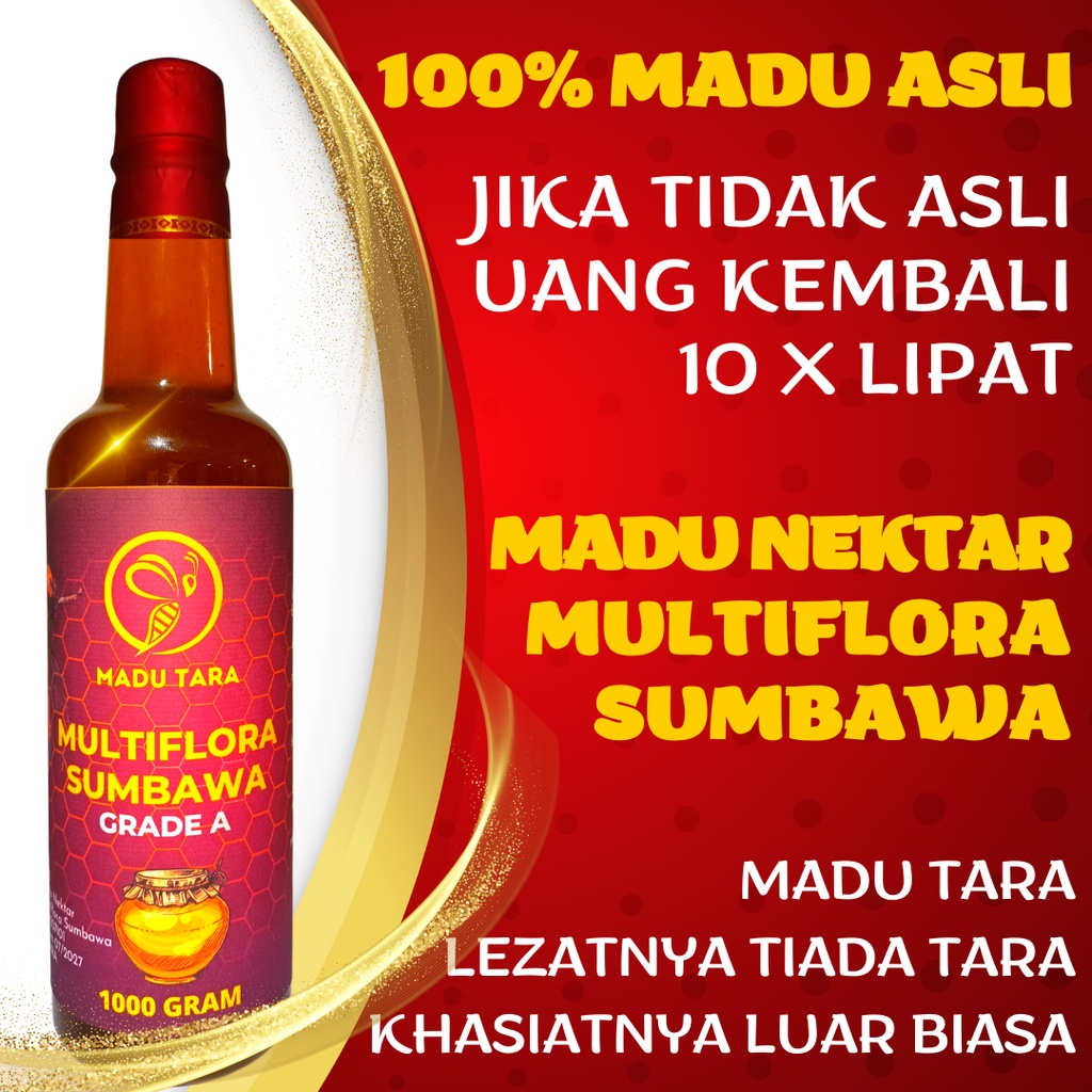 MADU MULTIFLORA SUMBAWA 100%ASLI MENTAH MURNI RAW PURE HONEY MADU TARA