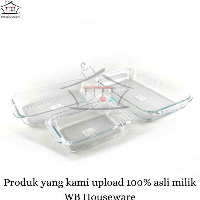 LOYANG KACA SAJI SEGI PANJANG TAHAN PANAS / PRASMANAN YOSHIKAWA