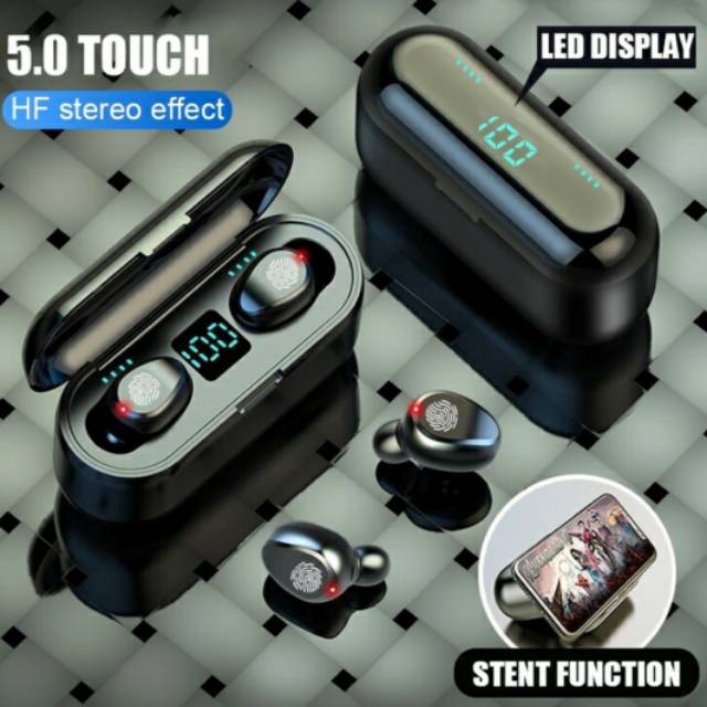 HF HEADSET AIR DOTS TWS BLUETOOTH WIRELESS TOUCH CONTROL EARPHONE