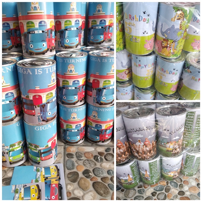 CELENGAN- CELENGAN CUSTOM ADA BUKA TUTUP - SOUVENIR ULTAH - TANPA PLASTIK -CELENGAN.