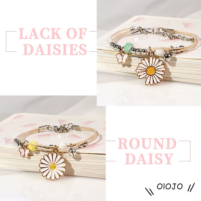 Daisy Gelang Gadis Kartun Manik-manik Keramik Perhiasan Persahabatan Mahasiswa Hadiah Ulang Tahun Gelang Fashion Aksesoris - ol