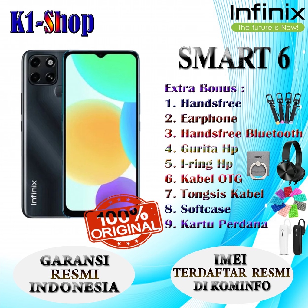 HP BARU INFINIX SMART 5 RAM 2/32GB & RAM 3/64GB GARANSI RESMI INFINIX INDONESIA-2/32 Polar Black