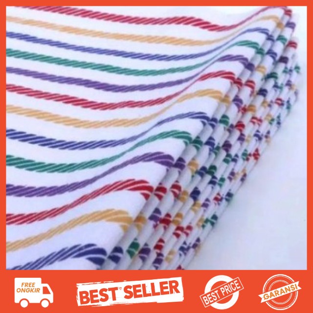 (3 pcs) Kain Alas Ompol Bayi Baru Lahir Lurik Katun SNI Halus Lembut Anti Alergi Alas Perlak Bayi Alas Tidur Rainbow Pelangi 45x50 CM