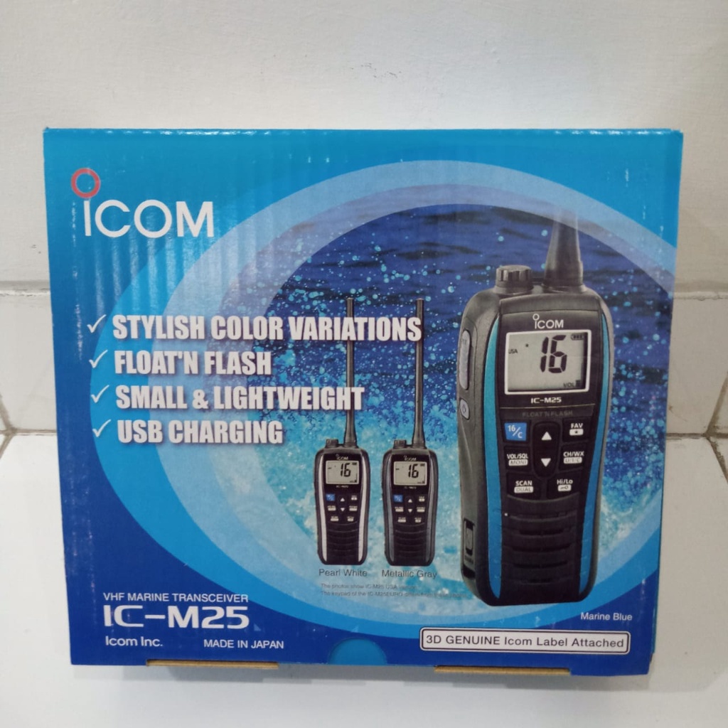 HT Icom Marine VHF IC M25 M-25 Made In Japan Walky Talky Single Band